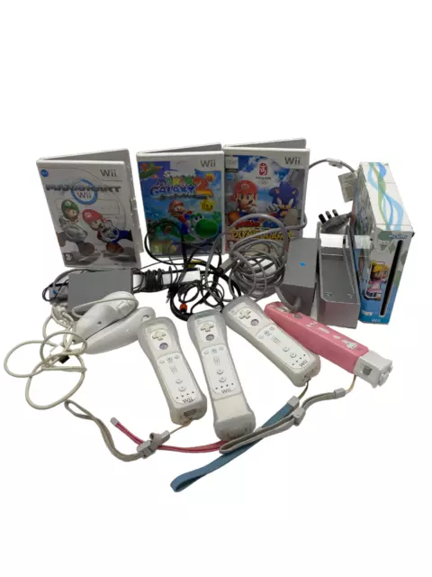 Nintendo Wii White Console X2 Controllers - 15 FREE GAMES * SAME DAY  DISPATCH * 45496342067