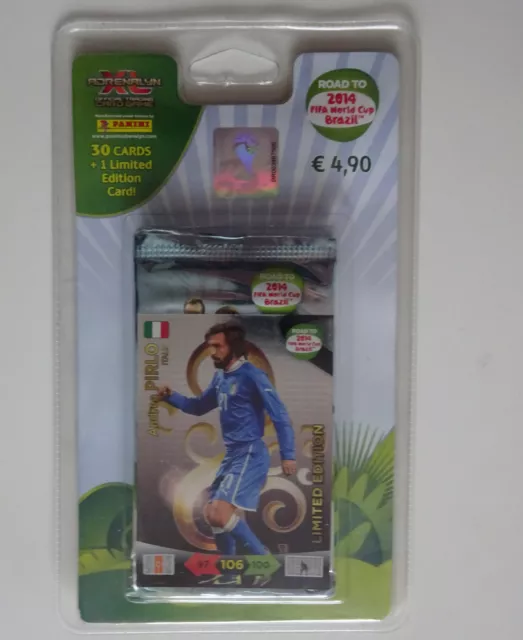 Panini Road to Fifa World Cup 2014 Blister 5 Booster + Limited Andrea Pirlo OVP