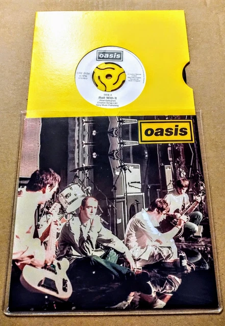 OASIS ROLL WITH It 7 inch vinyl single £20.00 - PicClick UK