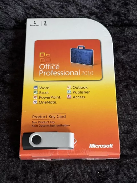 Microsoft Office Professional 2010  PKC , Deutsch, Vollversion mit MwSt-Rechnung