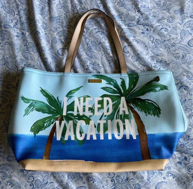 Kate Spade Breath of Fresh Air I Need A Vacation Francis Tote Bag