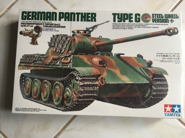 Très rare - PANTHER G Tardif STEEL WEELS - Kit Tamiya 35174 - 1/35
