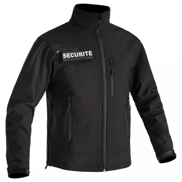 Veste Softshell Sécu-One Flap Sécurité Intervention Gardien Surete Vigile Agent