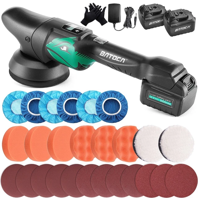BATOCA S2 lucidatrice eccentrica doppia azione batteria lucidante auto batterie 5,0 A