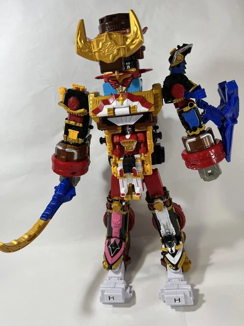Power Rangers Ninja Steel DX Megazord – Action Figure Da 5 Pollici Con 5 Zords E Arma, Giocattolo Ufficiale