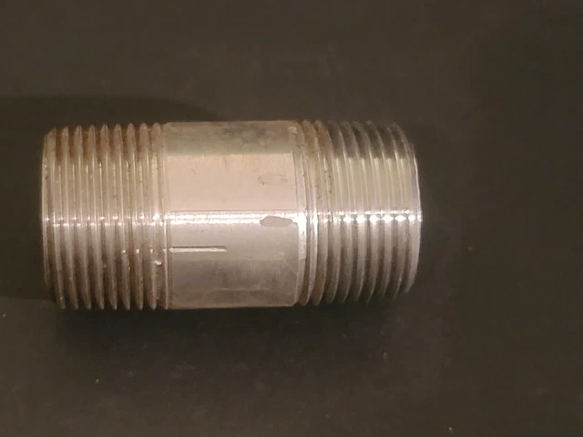 (LOT OF 1) 3/4" x 2" 304 Stainless Steel Nipple Schedule 40 THREADED