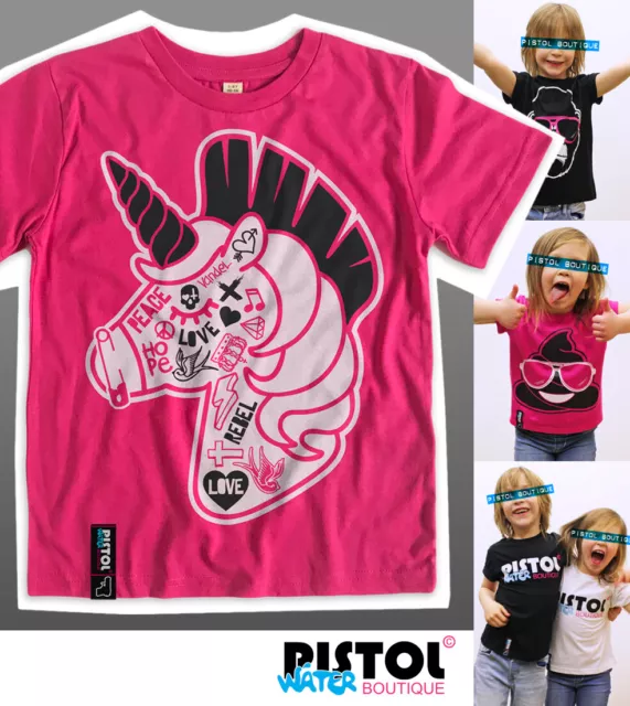 Acqua Pistol Boutique Bambini Tatuaggio Punk Unicorn Unisex Bambini Bambine Rosa