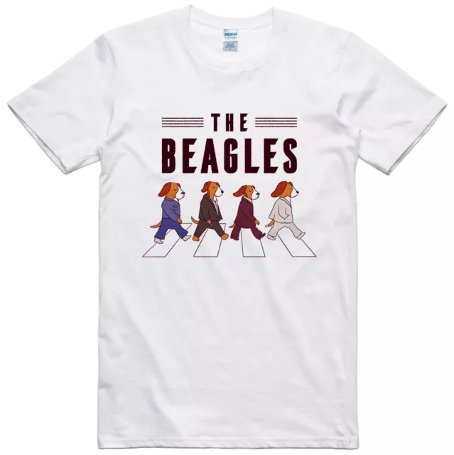 T-shirt divertente The Beagles parodia musica maglietta cotone