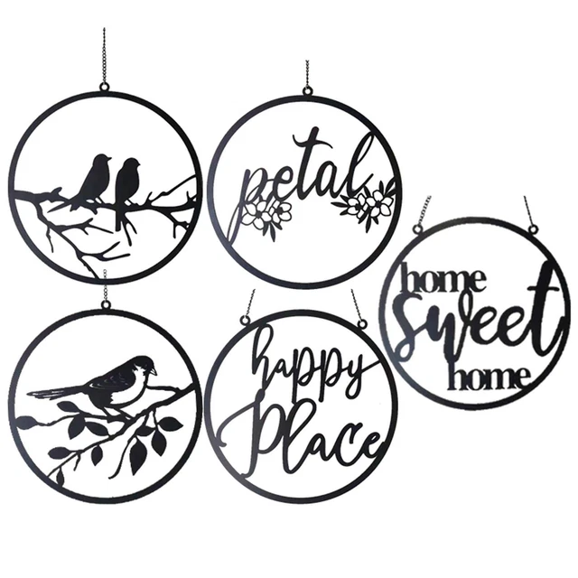 Décoration murale creuse Silhouette Art Salon Clôture Ornements de bureau à