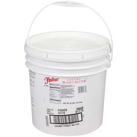 FISHER 01776 Fisher Creamy Peanut Butter 35lbs Pail