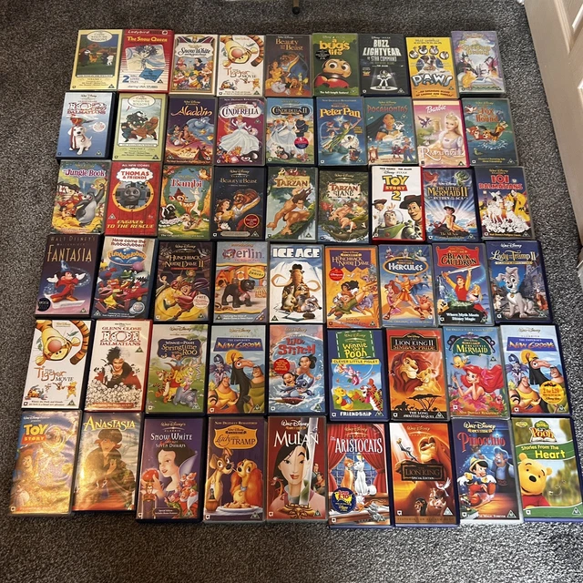 VINTAGE WALT DISNEY VHS Joblot x 54 Tapes Classics Collection