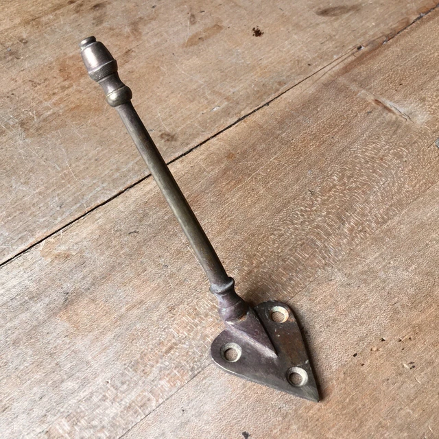 Vintage Brass Coat Hook Antique Victorian Original Arts & Crafts Old