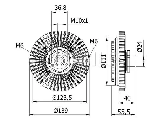 MAHLE Visco-Embrayage Ventilateur de Radiateur Convient pour Audi A4 A6 Skoda