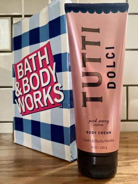Bath & Body Works "TUTTI DOLCI Pink Peony Crème" Body Cream - 8 oz / 226 g