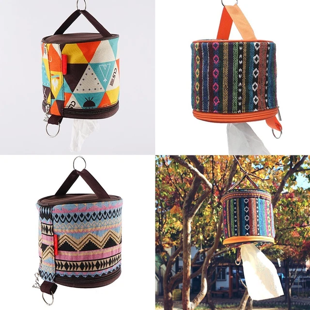 Outdoor Camping Picnic Toilet Roll Paper Storag Holder Folding Paper Storage Bag