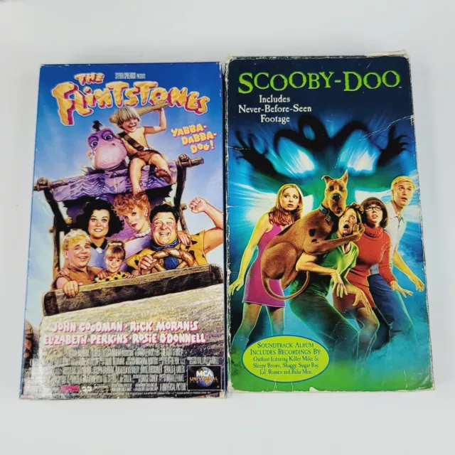 THE FLINTSTONES & Scooby Doo Live Action Movies Children's VHS Lot of 2 ...