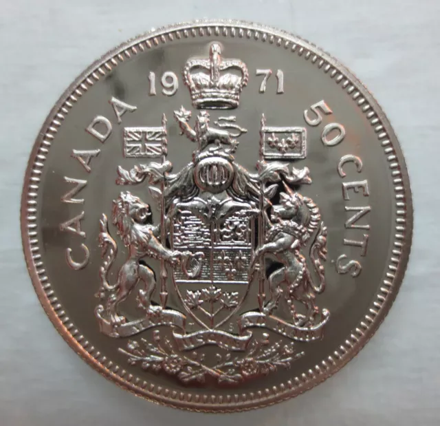 1971 Canada 50 Cents Proof-Like Half Dollar Coin