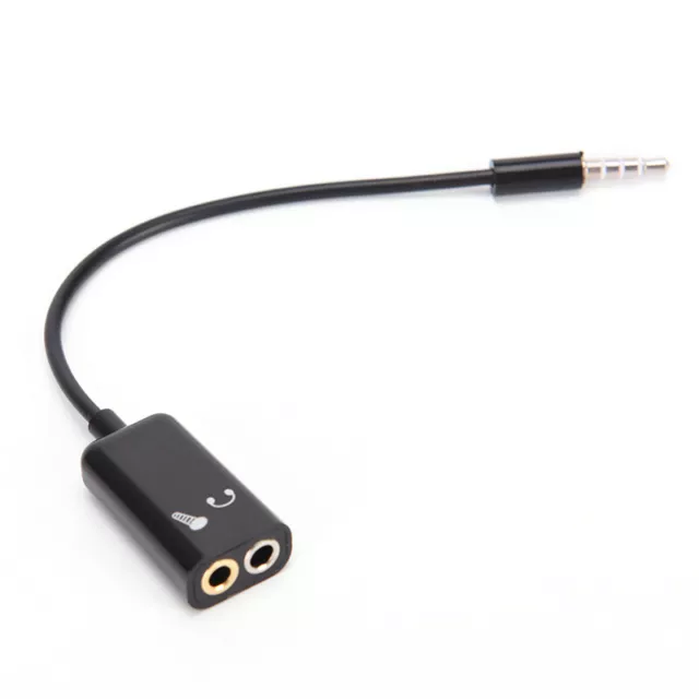 Micrófono de 3,5 mm conector de audio a auriculares micrófono divisor y cable convertidor adaptador sp