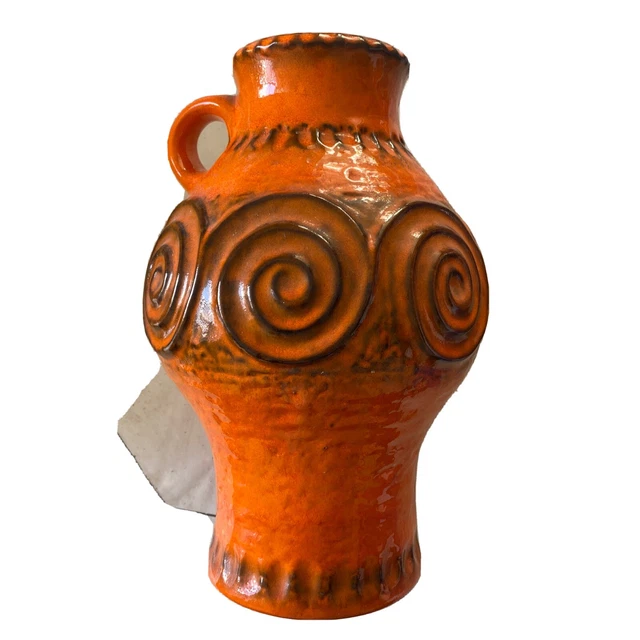 vase jasba ceramique Orange 1970