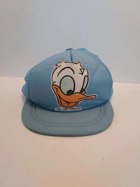 Vintage Disney Donald Duck Blue Childrens Snap Back Hat Cap