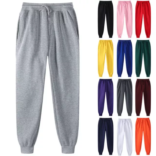 Mens Casual Fleece Cuffed Joggers Jogging Bottoms Sweatpants Trousers.