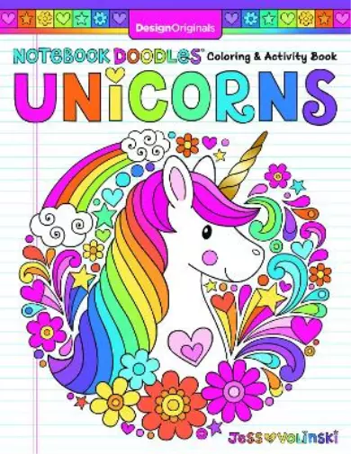 Jess Volinski Notebook Doodles Unicorns (Paperback)