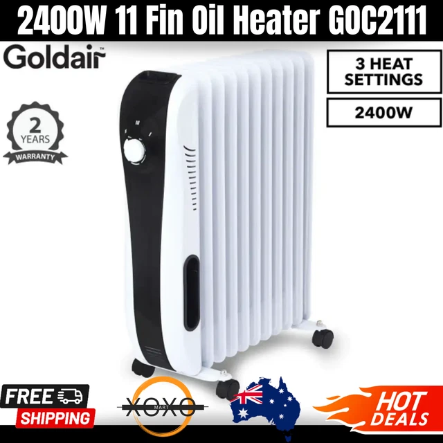 7 FIN ELECTRIC Oil Heater Heller Portable 1500W 3 Heat Settings Thermostat  White $77.64 - PicClick AU