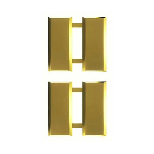 Captain Bars Collar Brass Uniform Pins 0.75'' X 0.75''