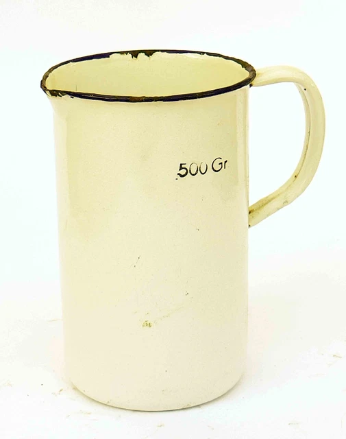 Messbecher alt Vintage emailliert Dekoration Retro Theater Film