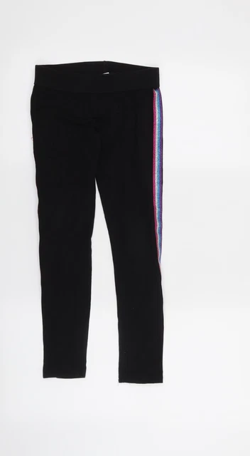 Primark Girls Black  Cotton Jogger Trousers Size 9 Years  Regular