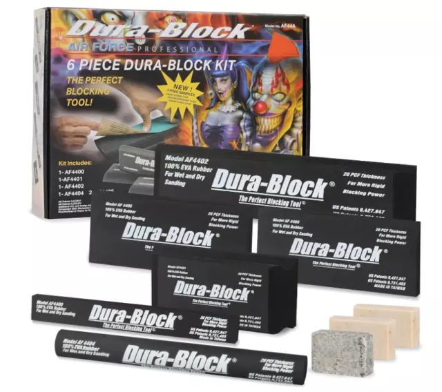 Dura-Block Set 6 Pcs Autobody Flexible Sanding Block Kit EVA Foam for Automotive