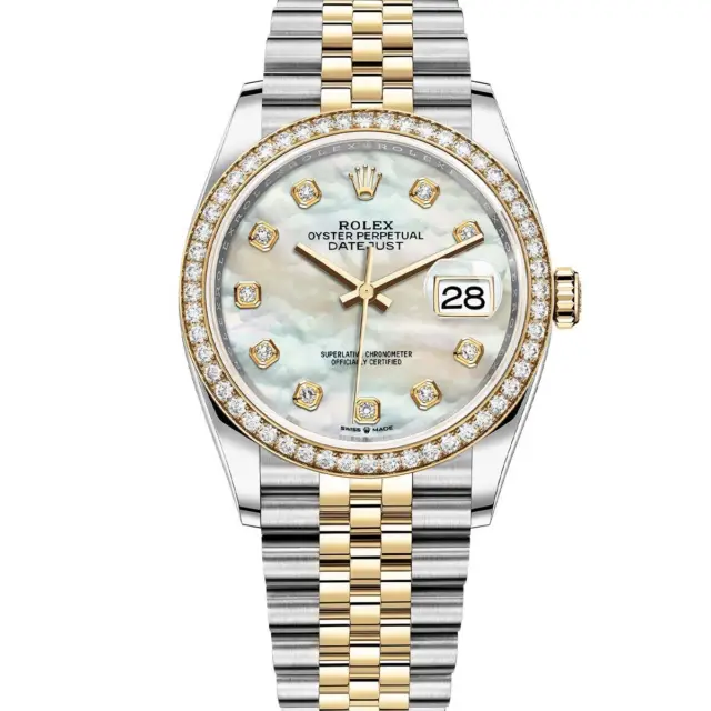 Rolex Datejust 36 126283RBR Mother of Pearl Diamond, Jubilee Bracelet - Pre-o...