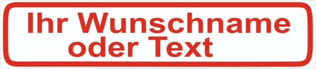 Magnetschild, Wunschtext Wunschname 30 x 7,5 cm