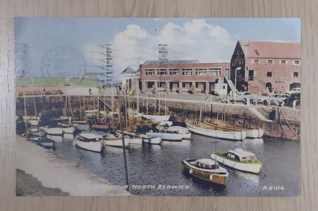 East Lothian Scotland Postcard: Harbour, North Berwick. JB White, Posted 1961