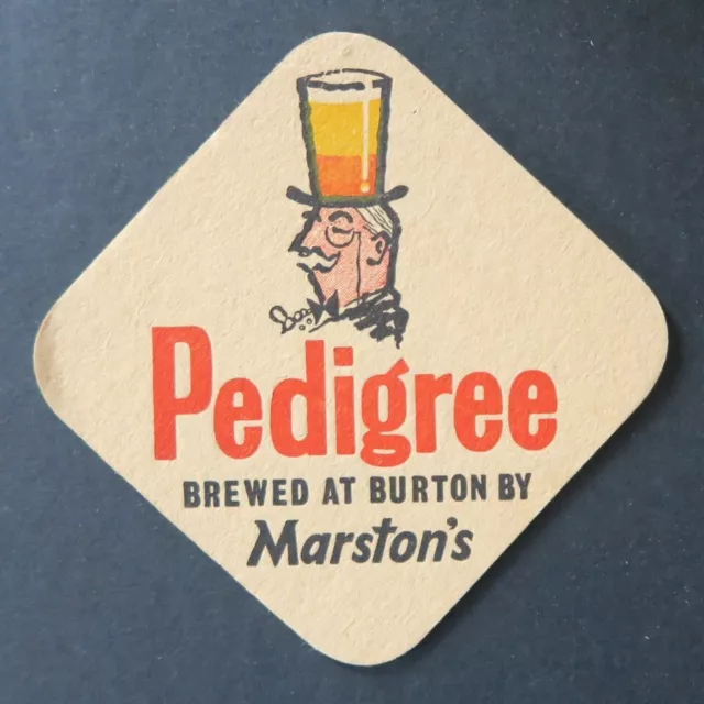 Ancien sous-bock bière PEDIGREE Burton Marston's beer bier beermat 23