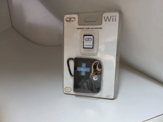 NEU Offizieller Original-Zubehör-Hersteller Nintendo Wii 256 MB Speicherkarte schwarz Hülle #F37