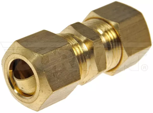 Dorman Compression Fitting 785-308D OE Solutions; 3/8 Inch Union Fitting; Brass