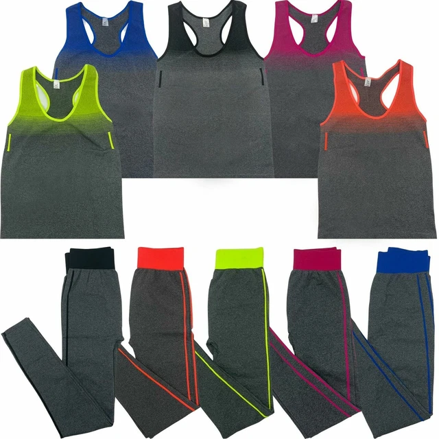 LADIES GYM WEAR Womens Fitness Workout Sports Clothes Yoga Vest