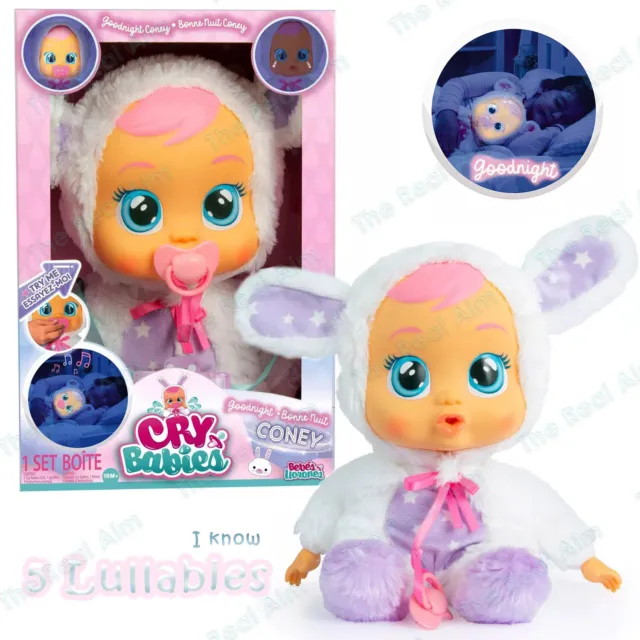 Cry Babies Goodnight Coney Interactive Baby Doll with Lullabies and Night Light