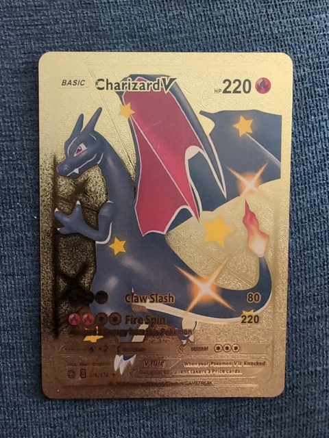 gold foil pokemon cards charizard Charizard VMAX SV107/SV122 Custom