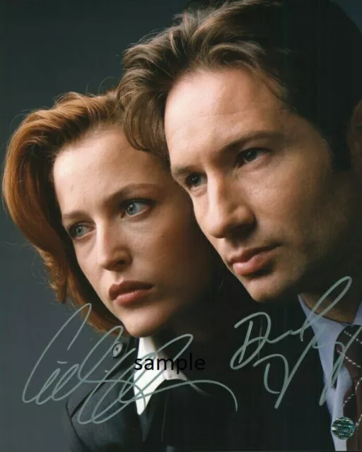 Gillian Anderson David Duchovny Signed Autographed 8X10 Reprint Photo Man Cave