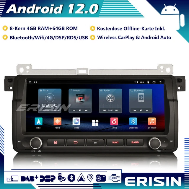 Android 13 Autoradio Für BMW E46 - 7 Zoll Mit Wireless Carplay, 4G RAM & GPS Navigation