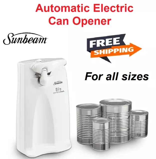 Easy Electric Can Opener All Sizes Automatic Tin Food Can Opening Tool Opens NEW