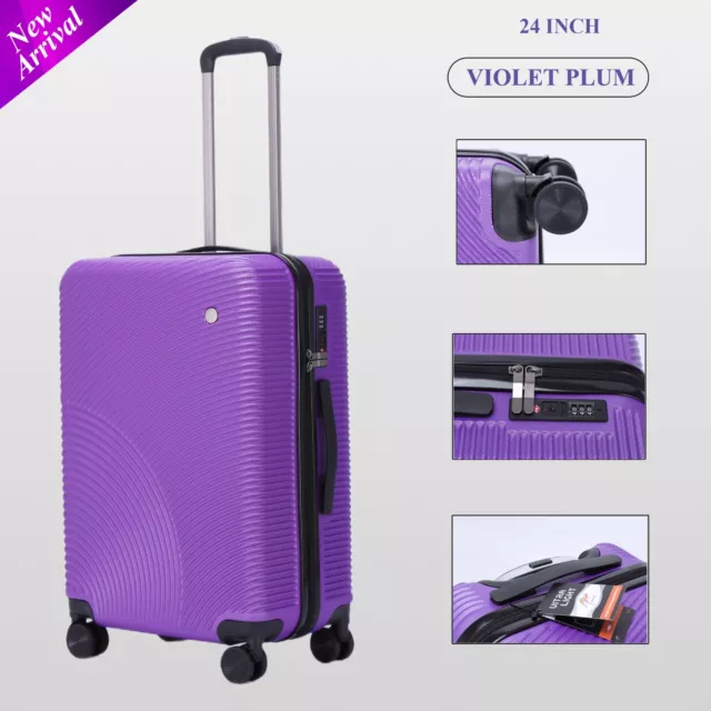 24 inch 65L Medium size Luggage Trolley Travel Bag 4 Wheels TSA lock hard case