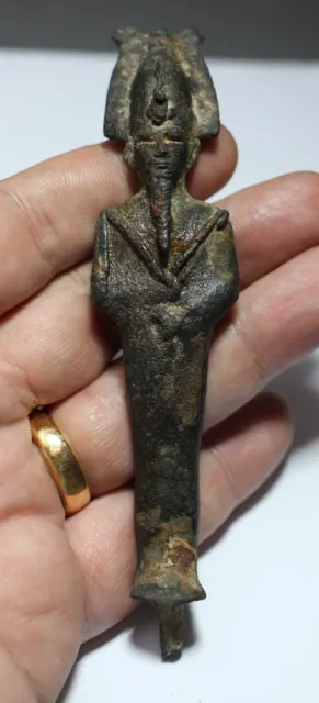 Zurqieh -Ad12567- Ancient Egypt . Beautiful Bronze Osiris. 600 -300 B.c