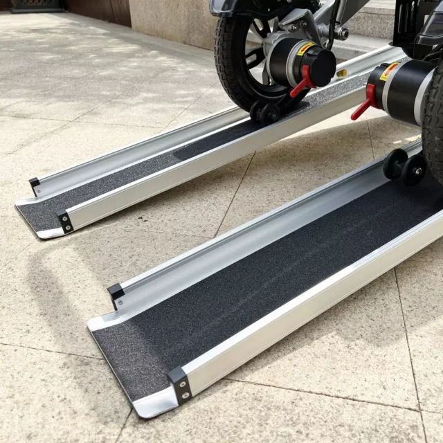 Rampa para silla de ruedas rampa para sillas de ruedas rampa de acceso rampa de carga rampa de aluminio antideslizante plegable