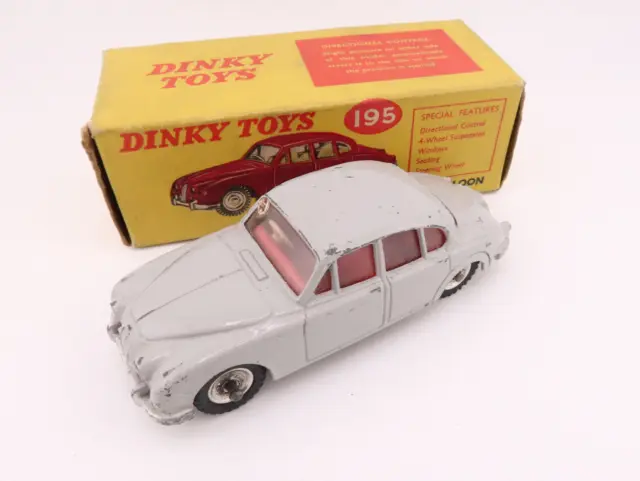 Dinky Toys 195 * Jaguar 3.4 Litre Saloon * Ovp * 1962 * Grey 3