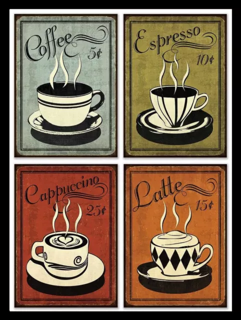 Coffee, Retro metal Sign/Plaque Wall vintage / Cafe Gift