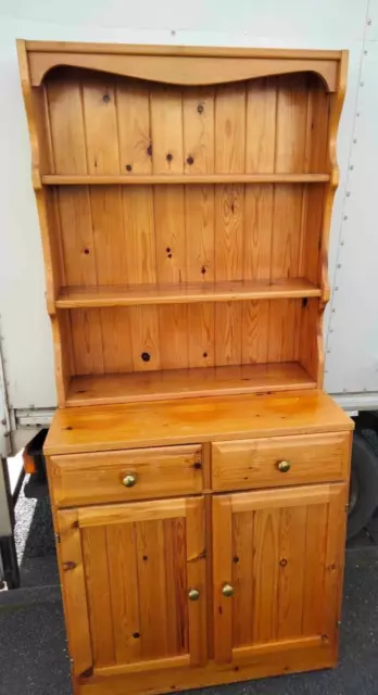 Solid pine ducal dresser with 2 door cupboard and 2 drawers