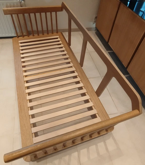 Lit banquette gigogne en chêne N01 Chêne Naturel 80x200
